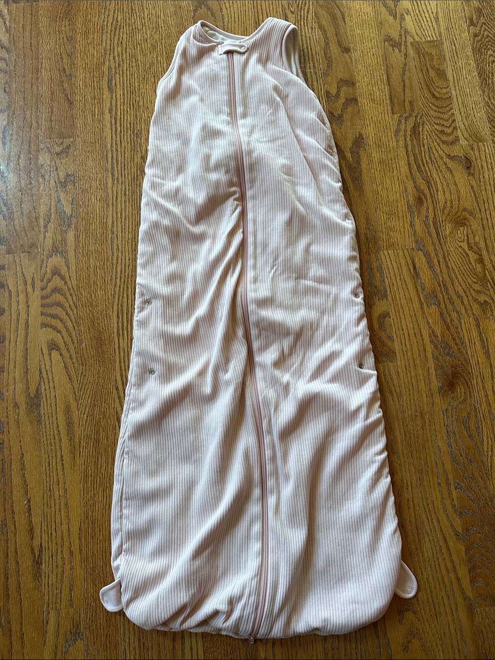 Baby MORI - Light Pink Ribbed Sleep Sack- size 2-4yo, 1.5TOG